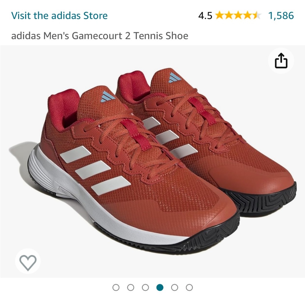 NIB Adidas Game Court 2 tennis shoes, size 8.5